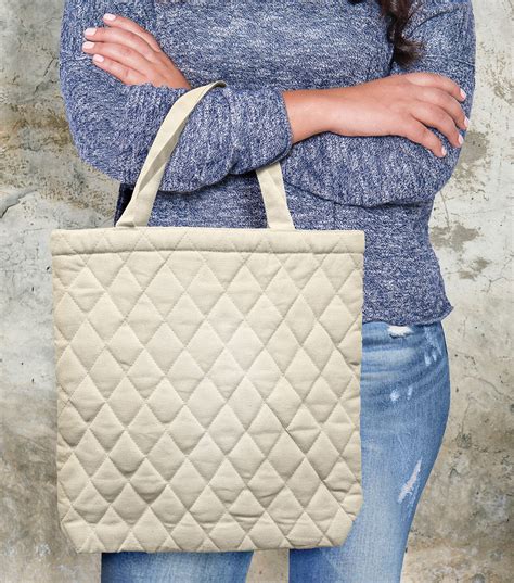 large white fake quilted cheap tote bags